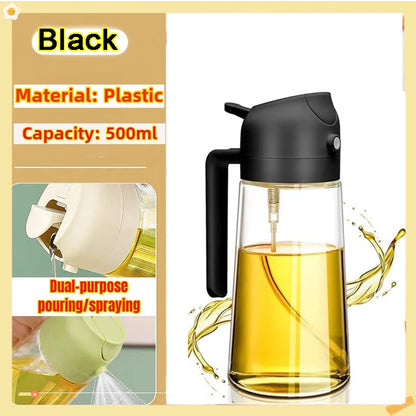 1pc 100/200/300/500ml Oil Spray Pot Kitchen Household Edible Olive Oil Spray Bottle Atomized Misty Oil Tank Air Fryer Spray Bott