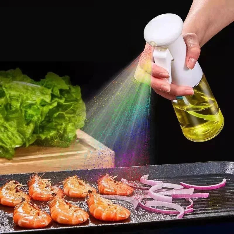 1pc 100/200/300/500ml Oil Spray Pot Kitchen Household Edible Olive Oil Spray Bottle Atomized Misty Oil Tank Air Fryer Spray Bott