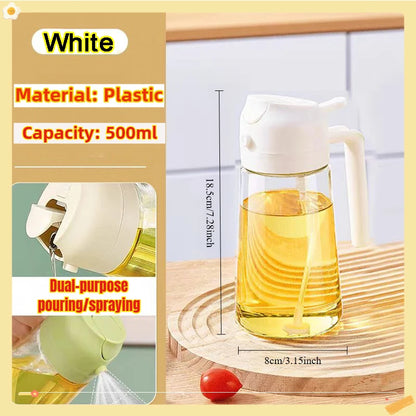 1pc 100/200/300/500ml Oil Spray Pot Kitchen Household Edible Olive Oil Spray Bottle Atomized Misty Oil Tank Air Fryer Spray Bott