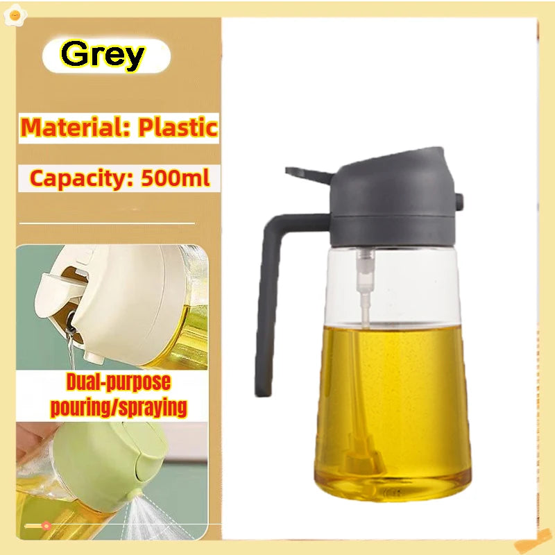 1pc 100/200/300/500ml Oil Spray Pot Kitchen Household Edible Olive Oil Spray Bottle Atomized Misty Oil Tank Air Fryer Spray Bott