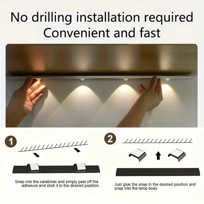 LED Motion Sensor Wireless Ultra Thin Night Light USB LED Wine cooler Light For Kitchen Cabinet Bedroom Wardrobe Indoor Lighting