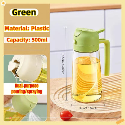 1pc 100/200/300/500ml Oil Spray Pot Kitchen Household Edible Olive Oil Spray Bottle Atomized Misty Oil Tank Air Fryer Spray Bott