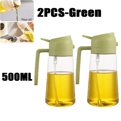1pc 100/200/300/500ml Oil Spray Pot Kitchen Household Edible Olive Oil Spray Bottle Atomized Misty Oil Tank Air Fryer Spray Bott