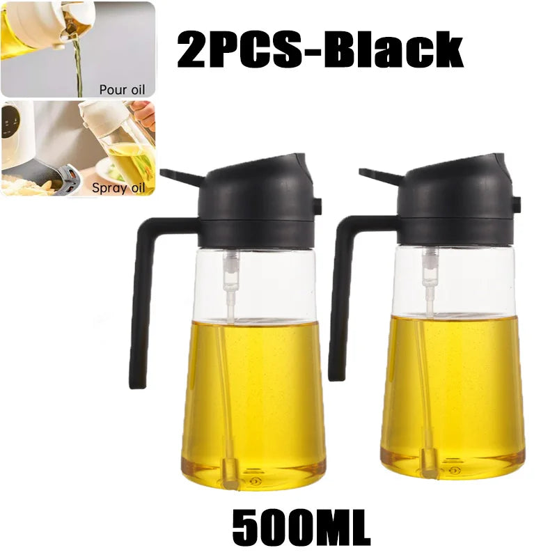 1pc 100/200/300/500ml Oil Spray Pot Kitchen Household Edible Olive Oil Spray Bottle Atomized Misty Oil Tank Air Fryer Spray Bott