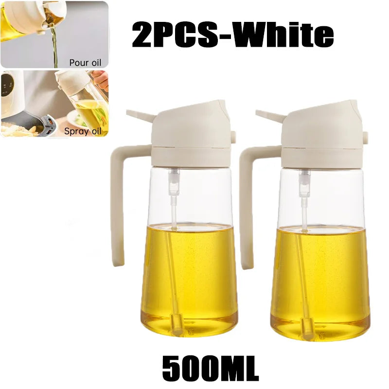 1pc 100/200/300/500ml Oil Spray Pot Kitchen Household Edible Olive Oil Spray Bottle Atomized Misty Oil Tank Air Fryer Spray Bott